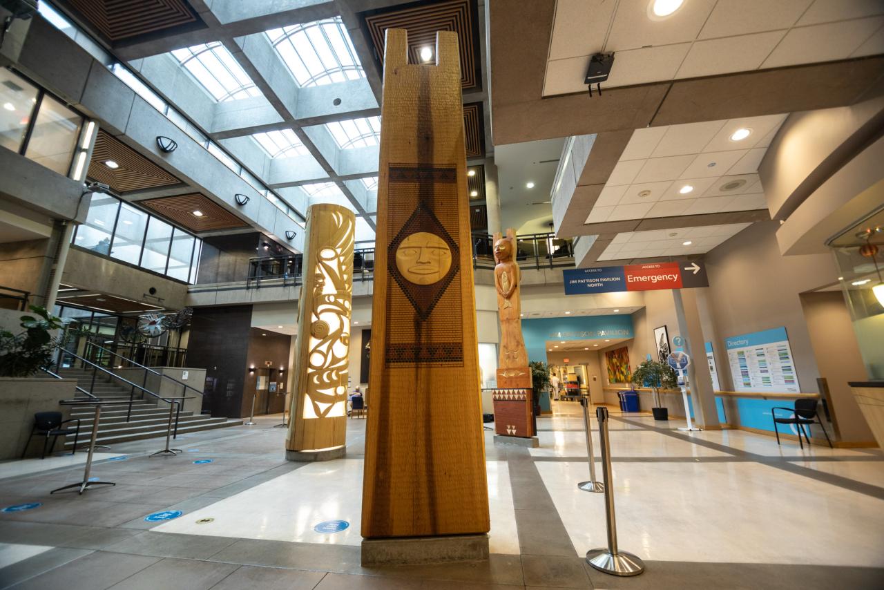 Musqueam House Post at Vancouver General Hospital