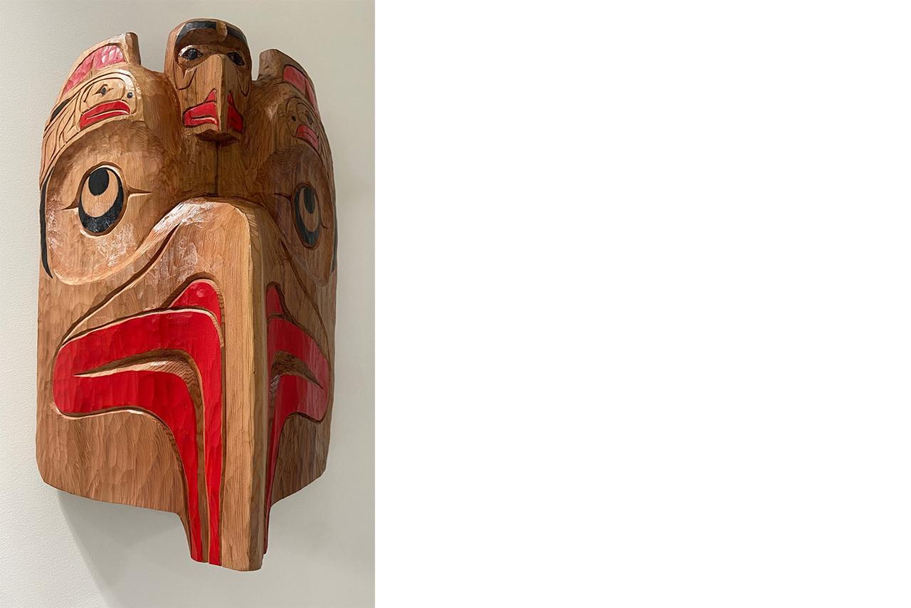 Indigenous wooden mask carving
