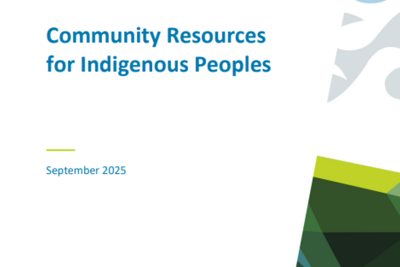 Cover of the Indigenous Health Community Resources booklet
