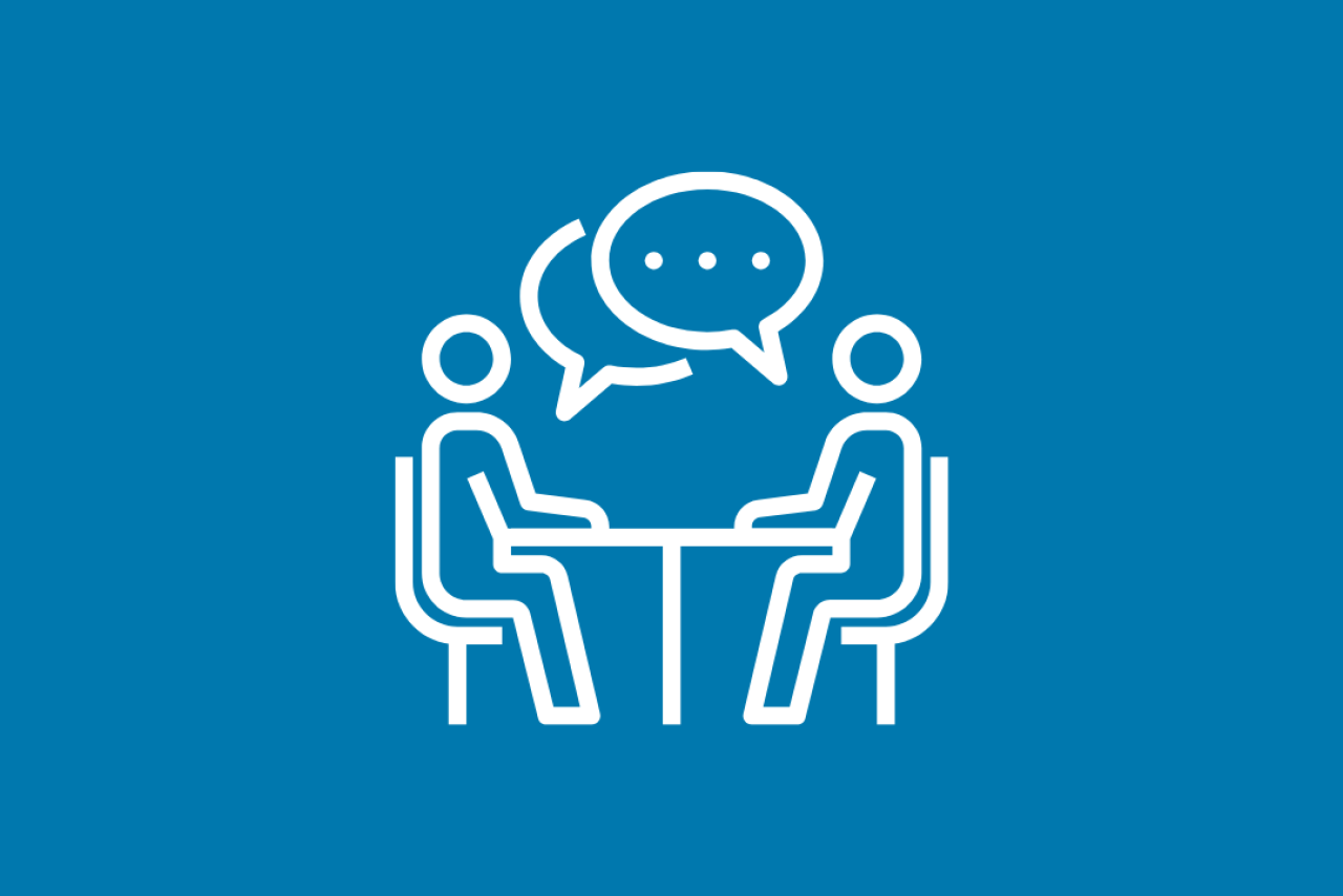 in person interview icon