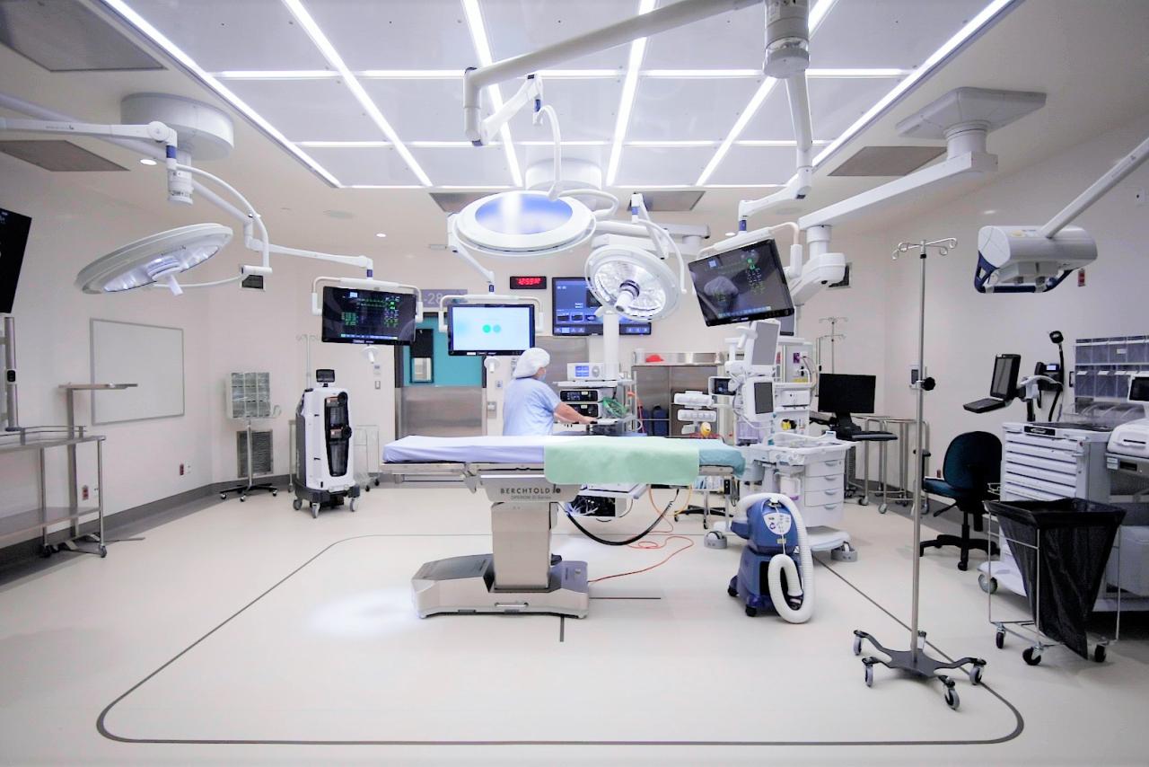 Interior shot of a new Intensive Care Unit operating room
