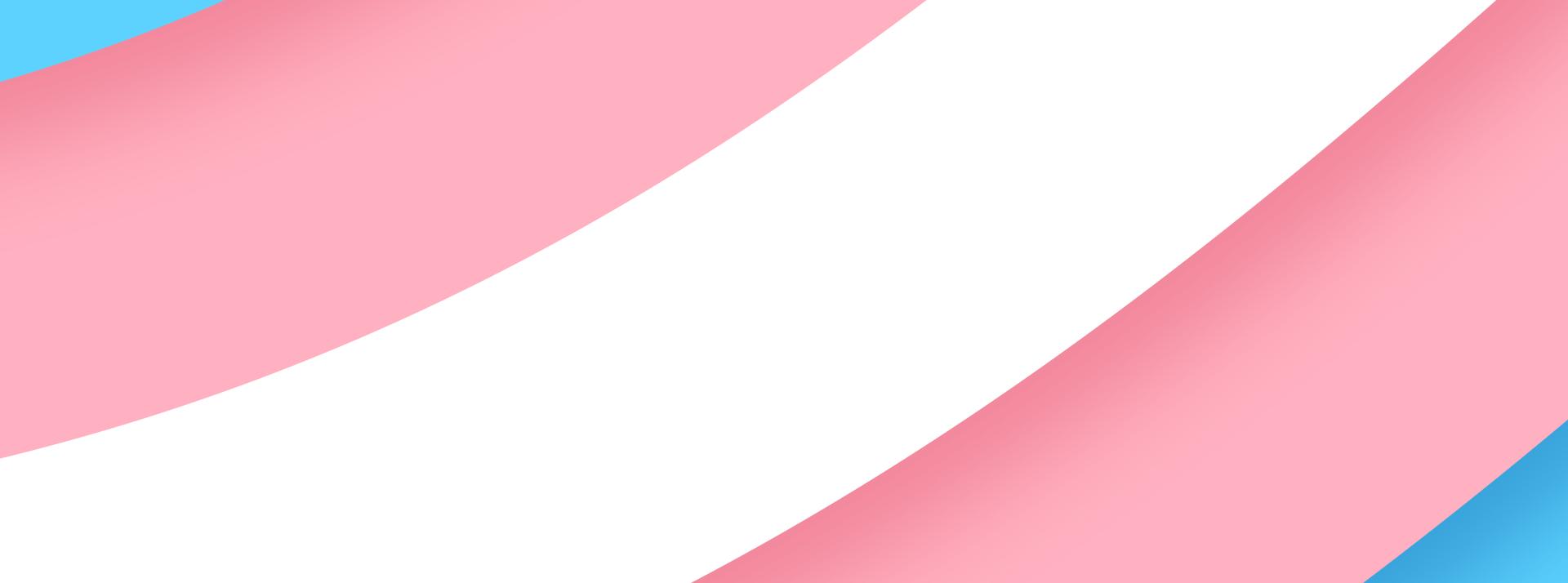 An illustration of abstract stripes in the colours of the transgender flag