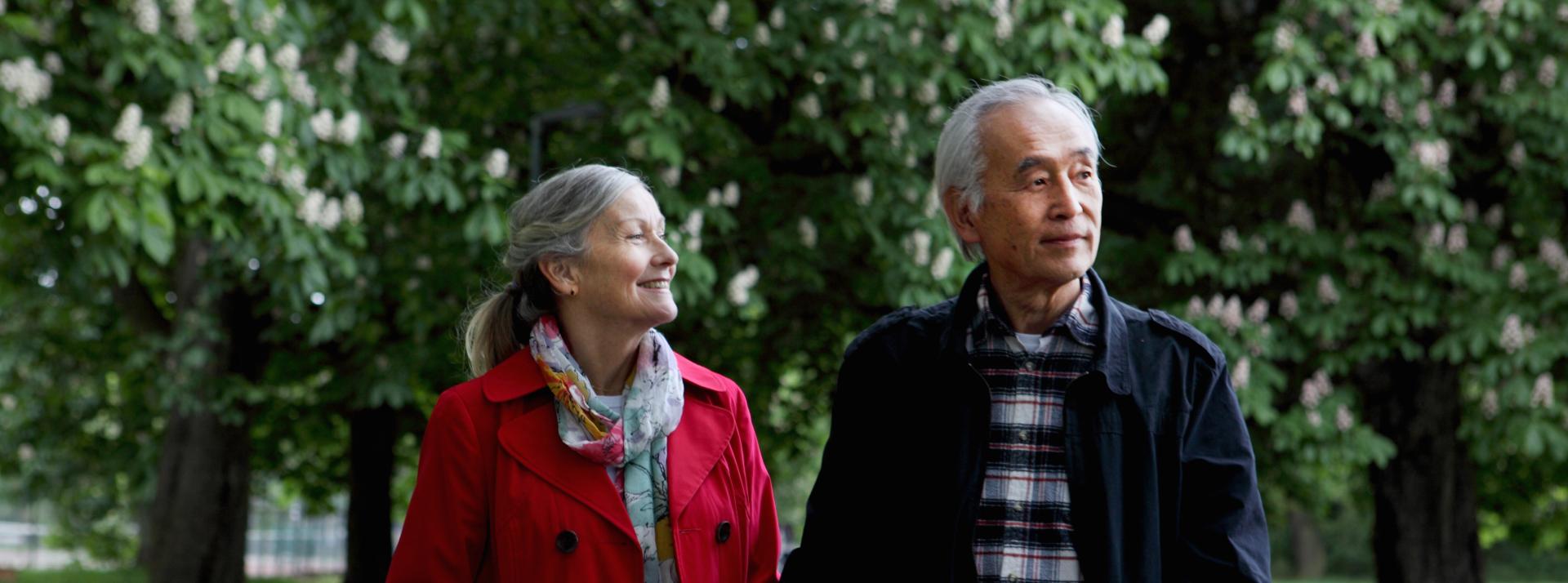 seniors walking together 