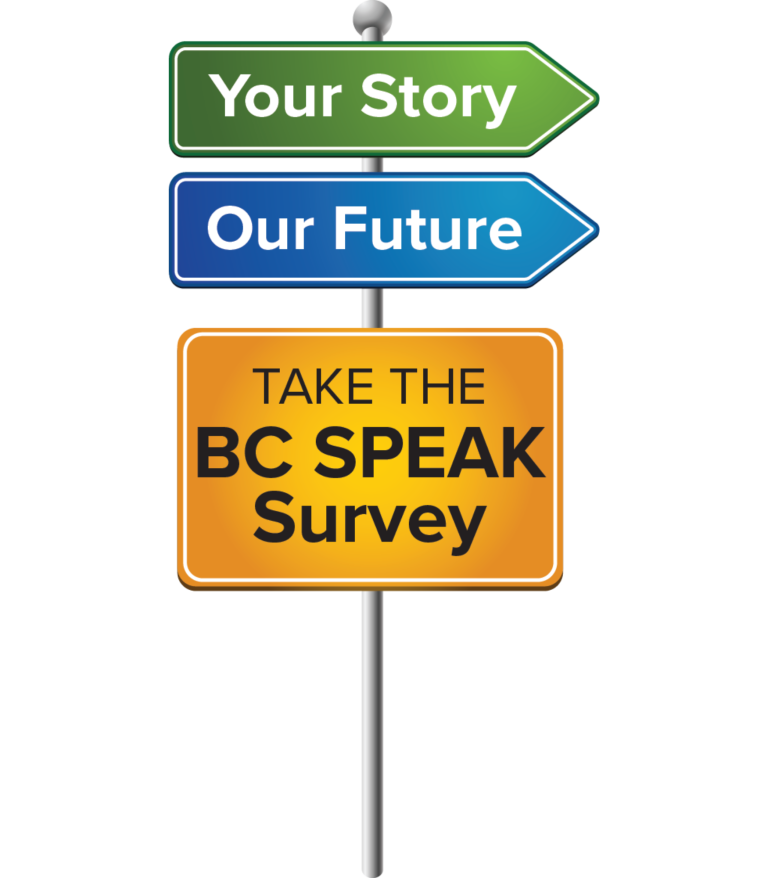BC Speak Survey Signpost 