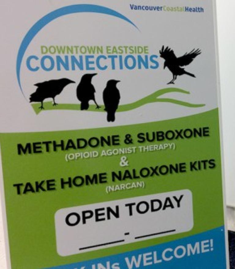 Downtown Eastside Connections Clinic sign