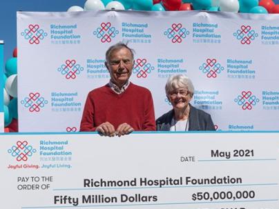 Richmond Hospital Foundation big cheque 