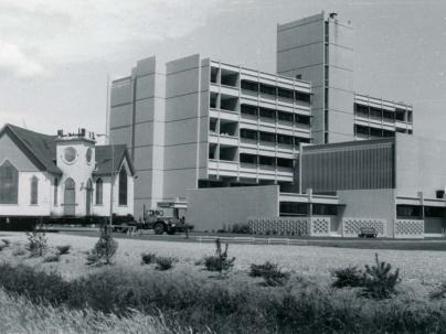 Moving of Minoru Chapel at Richmond Hospital in 1967