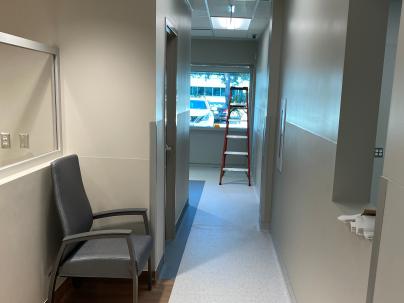 Hallway in Richmond Hospital IV Clinic