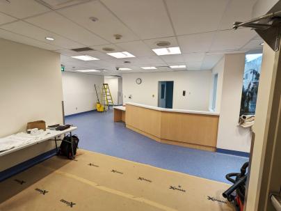 Cancer Care Clinic lobby close to finish