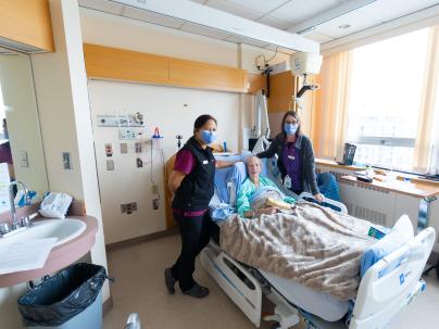 Typical patient room in the Lions Gate Hospital Palliative Care Unit