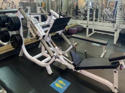 Leg press machine in the VGH Fitness/Wellness Centre