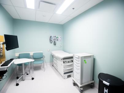 Patient exam room at Richmond Urgent and Primary Care Centre