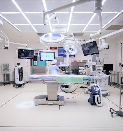 Interior shot of a new Intensive Care Unit operating room